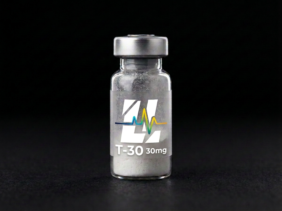 T-30 30mg research reference material — Dual GIP/GLP-1 receptor agonist material used in metabolic signaling research.
